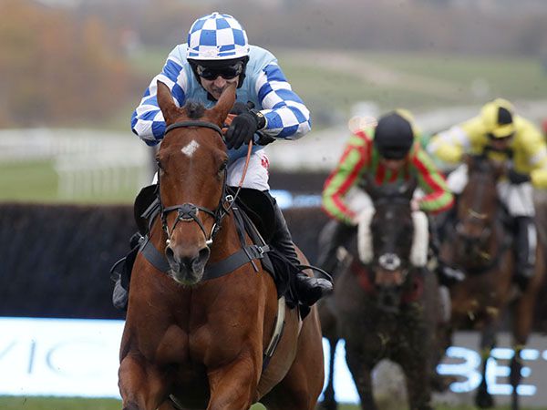 Bun Doran (Paddy Brennan) winning the BetVictor Handicap Chase at Cheltenham