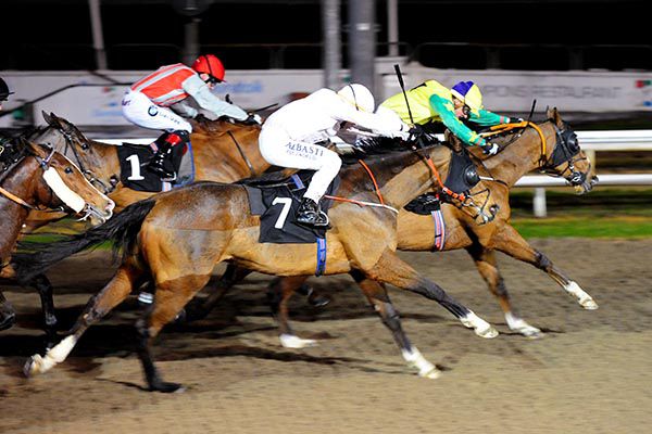 Red All Star hits the line in front