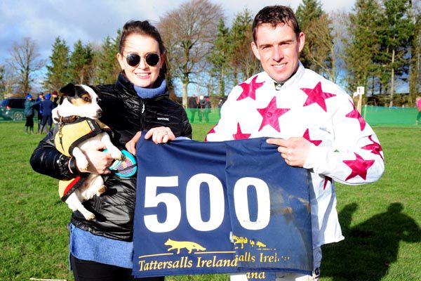 Barry O'Neill with his wife Brigid and their pet Roxy