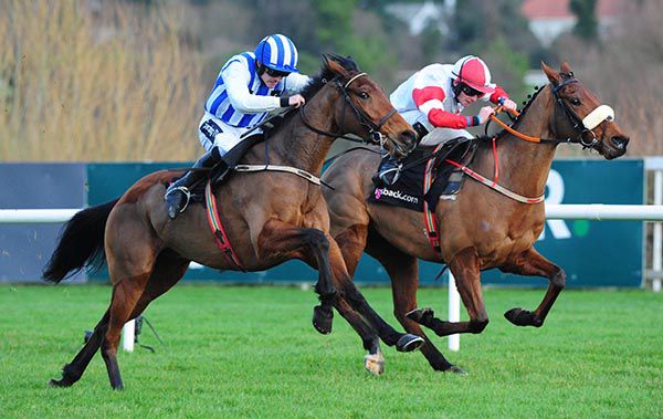 Castlebawn West and Ruby Walsh (nearest) beat The Big Dog 