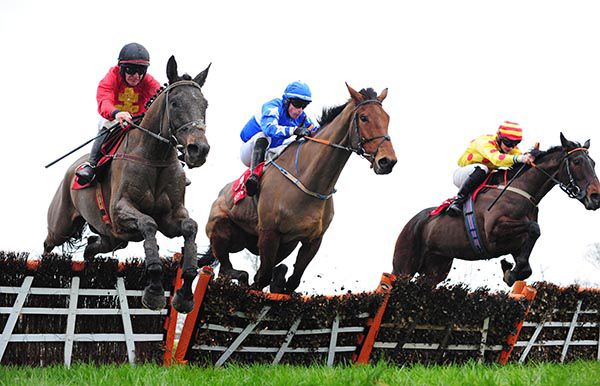 L to r Spare Brakes (Philip Enright, winner), Breesy Mountain (eventual 5th) and Trans Wood (2nd)