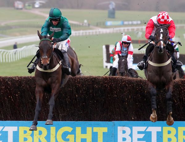 Kildisart (left) winning at Cheltenham in January 2019
