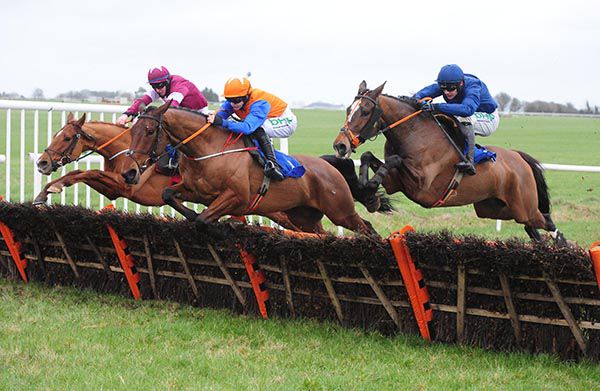 Bootlegger (nearside) comes to land the spoils under Paul Townend