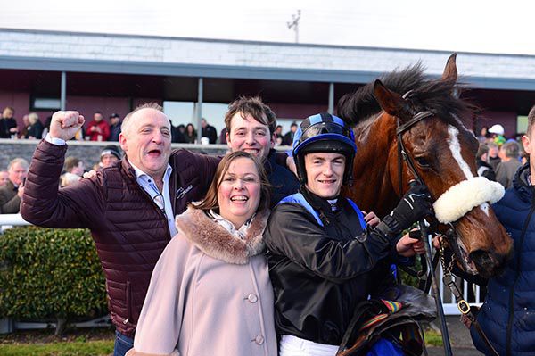 Happy owners after Amaulino and Andrew Ring won at Downpatrick in 2019