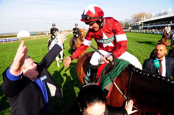 Gordon Elliott and Davy Russell with Tiger Roll