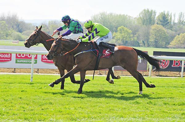 Bua Boy, near side, gets up to beat Brawler