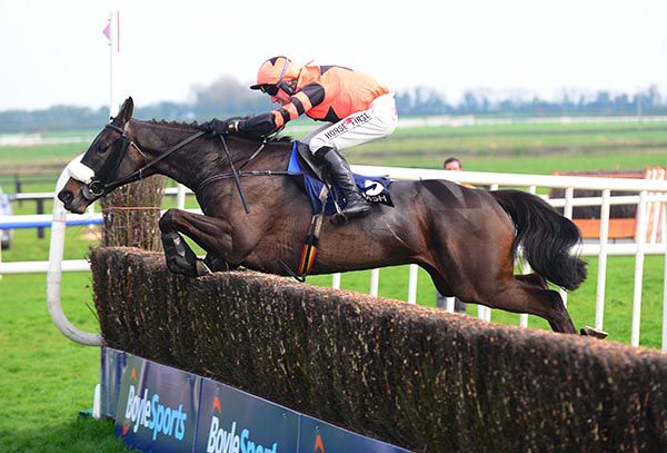 Jett jumps the last under Robbie Power