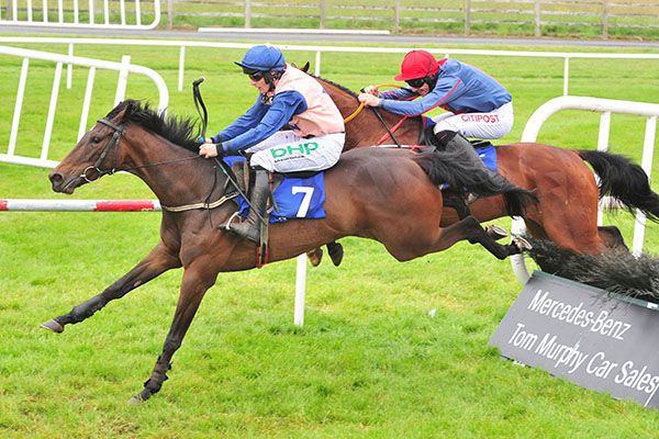 In A Pinch lands over the last in the lead