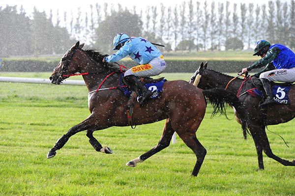 Go Another One is ridden out by Sean Flanagan in the rain at Clonmel