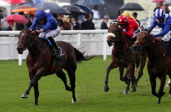 Battaash (right) finishing second to Blue Point at Royal Ascot