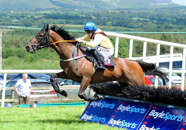 Don Patricio and Conor Brassil jump the last