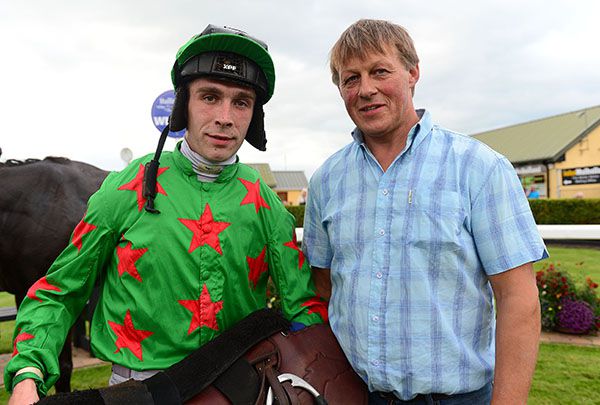 Kevin Brouder and Stephen Mahon after their success with Dorans River