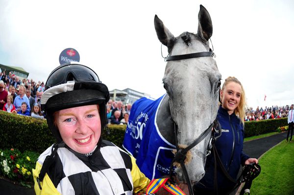 Jody pictured with Great White Shark after their victory at Galway on Monday