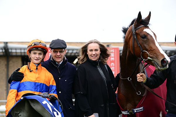Mikey Sheehy and Scholastic pictured with Aidan O'Brien and his wife Anne Marie