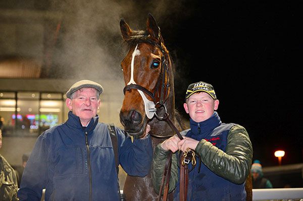 Pat Martin and his son Jack with Pretty Smart