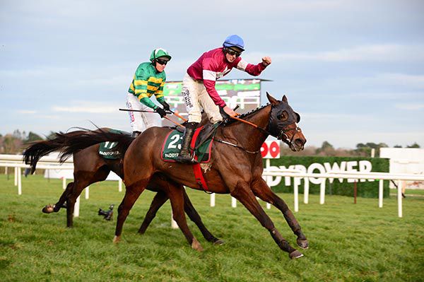 Jack Kennedy and Roaring Bull winning at Leopardstown
