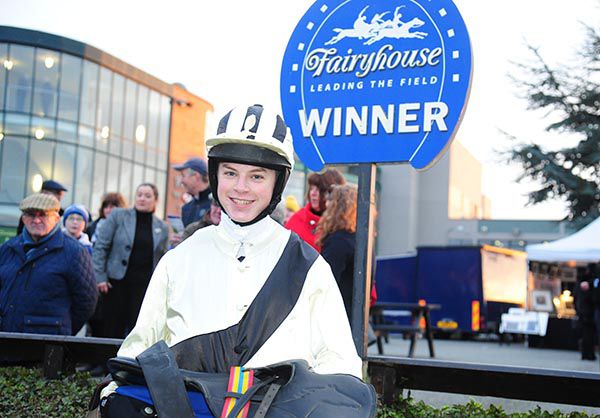 Daniel Hyde after riding his first winner