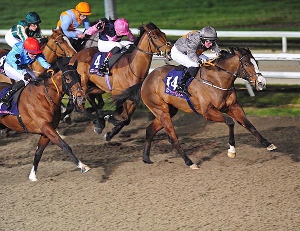 Eglish and Alan Persse (right) win the apprentice handicap