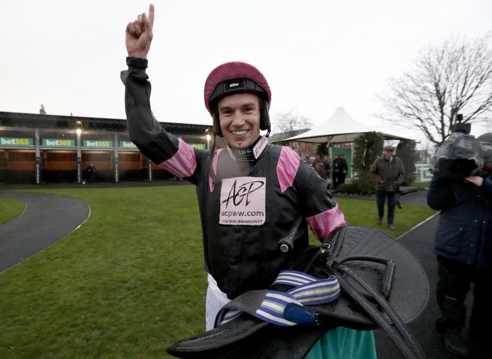 Adrian Heskin after winning The bet365 Edinburgh National Handicap Chase with Bob MahlerMusselburgh 1.2.2020Photo Healy Racing.