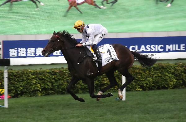 Golden Sixty wins the Hong Kong Classic Mile last time.