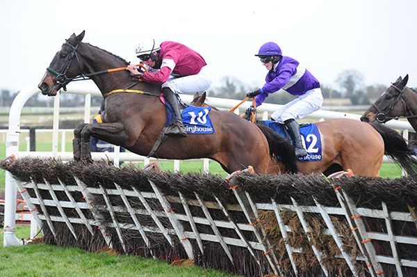 Ificudiwud (Eoin Walsh) leads from Moyode Gold (Gavin Brouder)