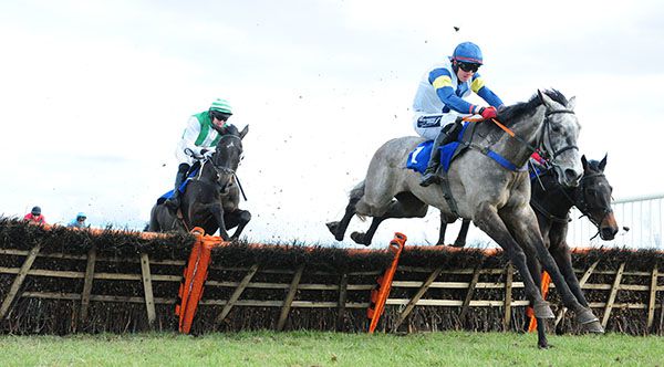 Chalky White and Keith Donoghue (grey) beat Johnny Little Legs (right)
