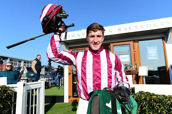 A dream 1st success on the racecourse proper, Ben Harvey after winning the Ulster National on Space Cadet