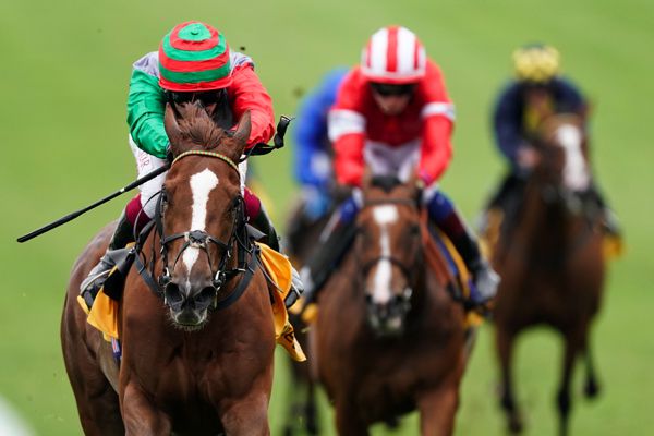 Run Wild and Oisin Murphy winning the Pretty Polly Stakes