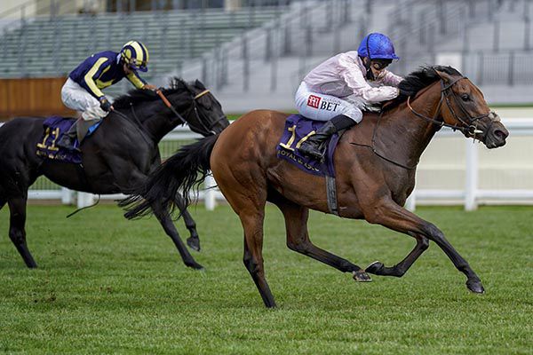 Onassis and Hayley Turner (right) winning at Royal Ascot in June