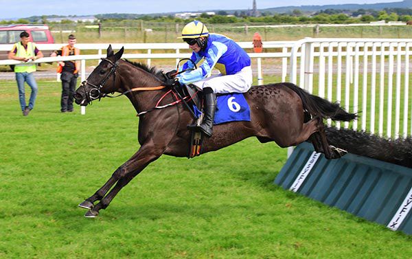 Bonarc and David Mullins jump the last 