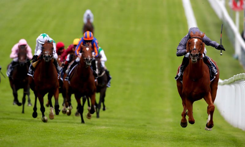 Serpentine and Emmet McNamara (right) win the Epsom Derby