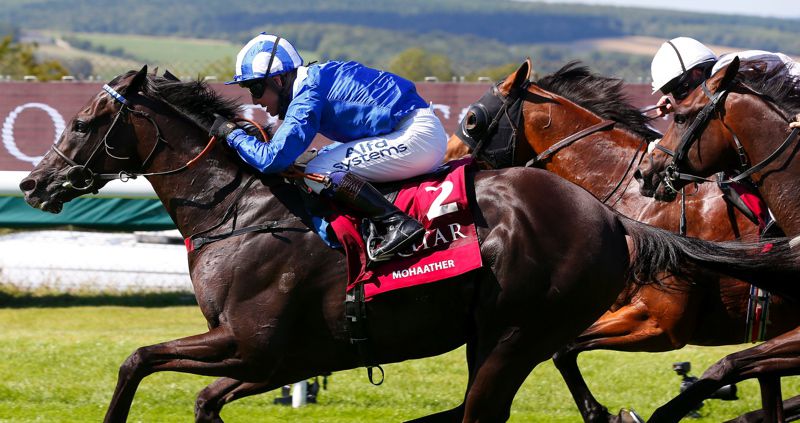 Mohaather wins the Sussex Stakes at Goodwood