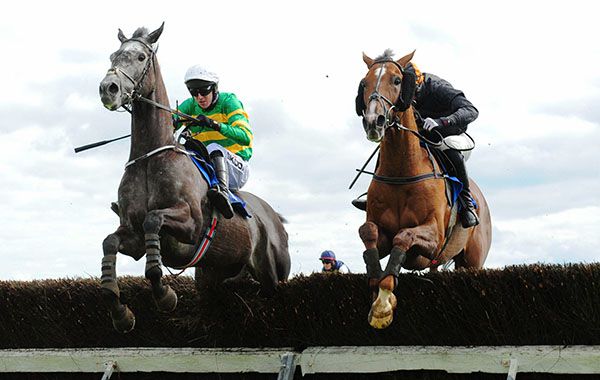 Got Trumped (Paddy Kennedy, nearside) got the better of Konitho and Mark Walsh