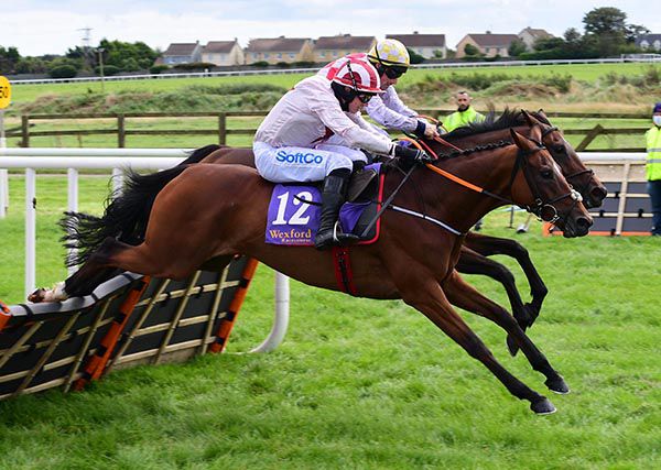 The Sliding Rock (Bryan Cooper, nearside) beat Where's Bunny (far-side, Sean Flanagan)