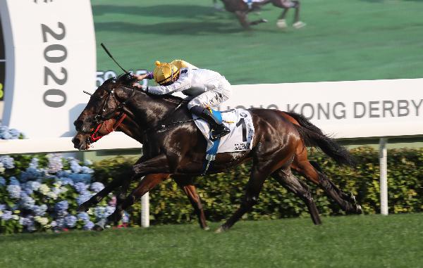 Golden Sixty wins the 2020 BMW Hong Kong Derby.