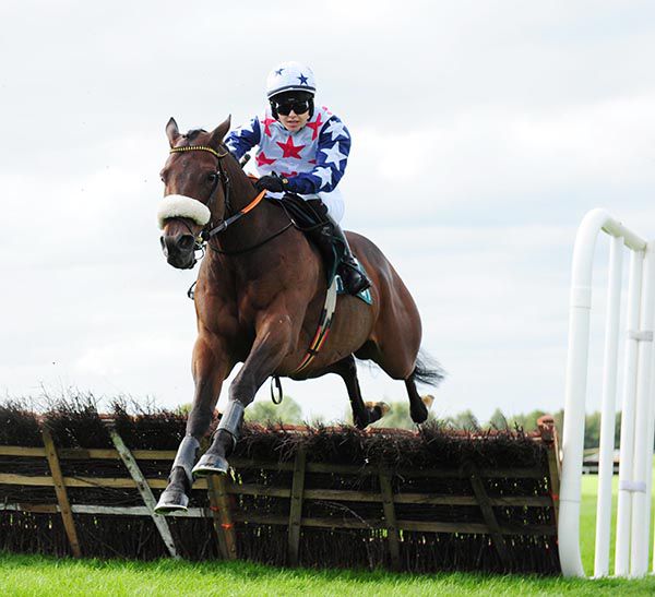 The Mouse Doctor and Aine O'Connor jump the last