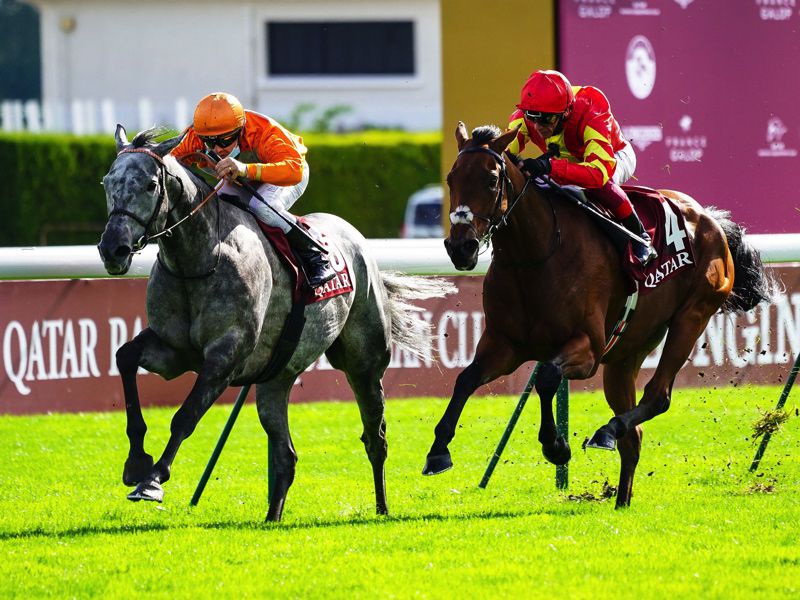 Skalleti (left) beating Patrick Sarsfield in last year's Prix Dollar