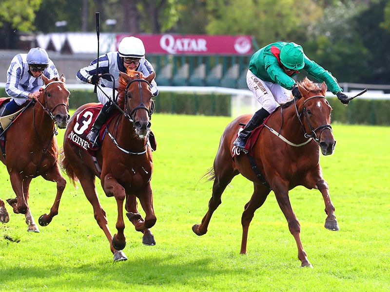 Tarnawa, right, cuts down Alpine Star