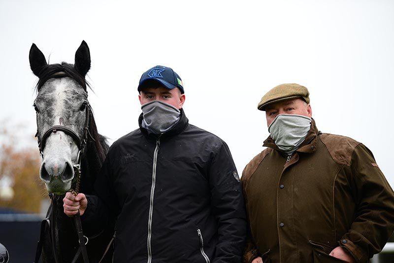 Silver Service with trainer Michael Mulvany, right, and his son Michael jnr 