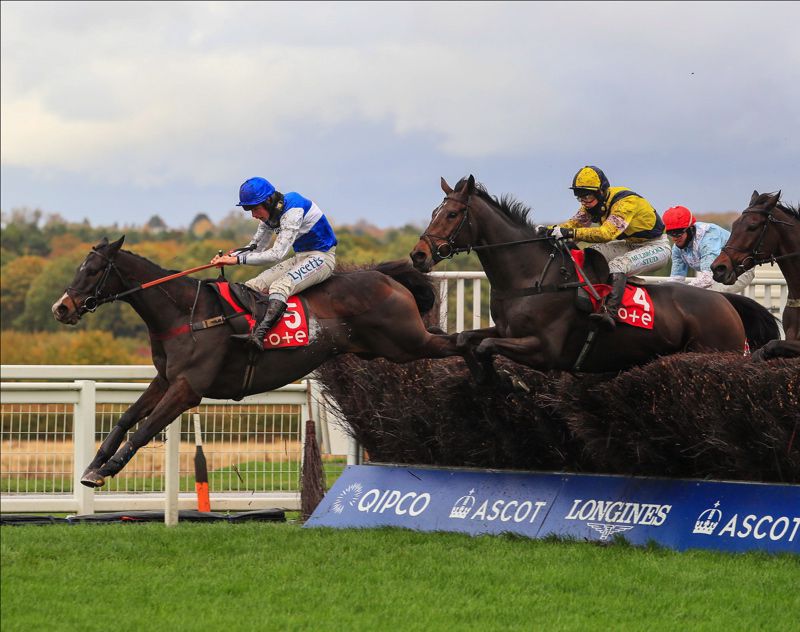 Amoola Gold (right) in winning action at Ascot