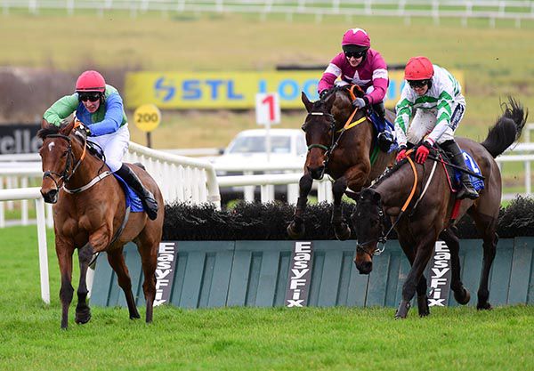 Jumping in third, Diol Ker finished with a flourish from the last to win under Michael Stenson