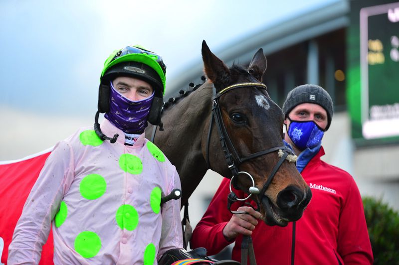 Patrick Mullins pictured after winning the Grade 1 Matheson Hurdle on Sharjah at Leopardstown