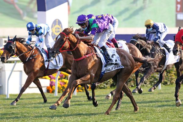 Blake Shinn wins the Classic Mile on Excellent Proposal.