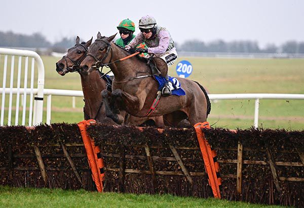 Blanketontheground (Gearoid Brouder) leads from Whatsnotoknow (Rachael Blackmore)