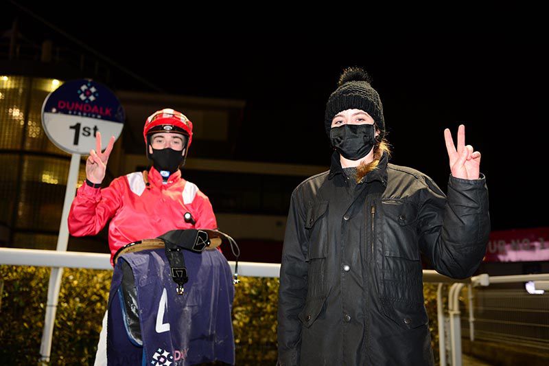 Shane Crosse and Sarah Lynam after their double