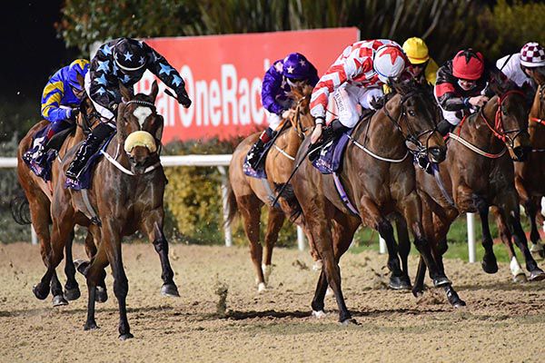Sienna Lady and Ronan Whelan (left) win from Dedillon (centre)