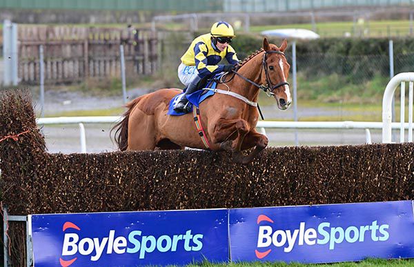 Harrie and Paul Townend pictured on their way to victory