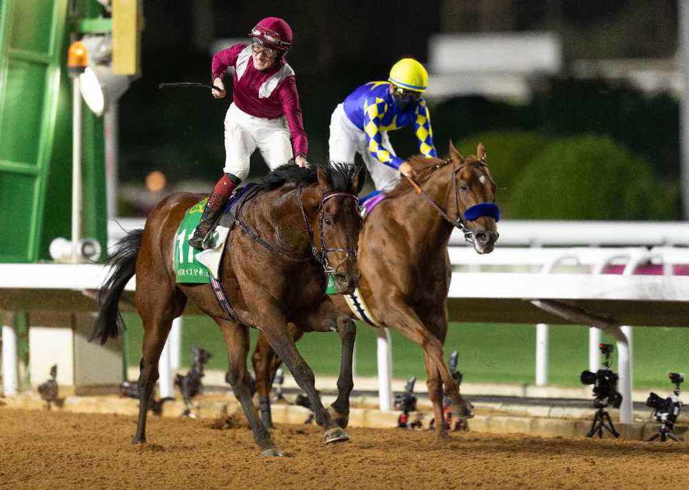 Mishriff (David Egan) winning at Riyadh last year