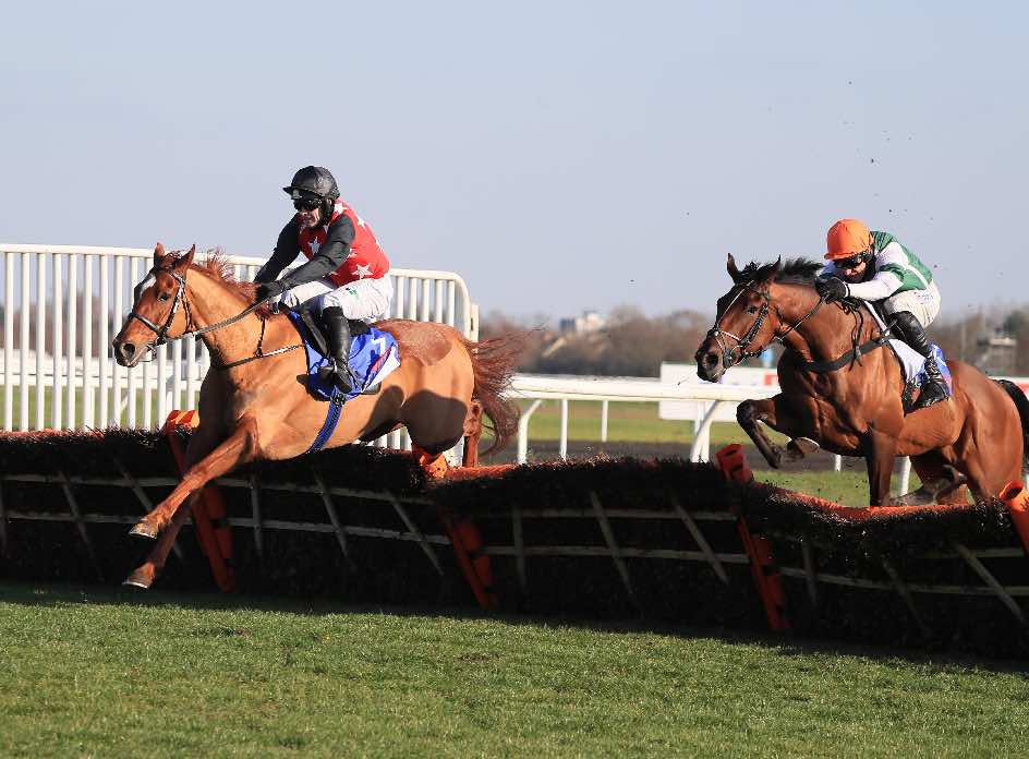 Cape Gentleman (left) beating Calico at Kempton