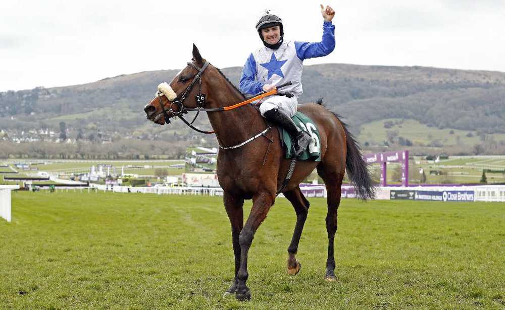 Belfast Banter and Kevin Sexton after winning the County Hurdle